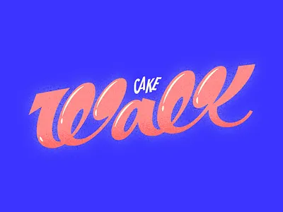Cake Walk graphic design lettering logo wordmark