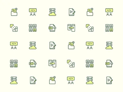 Software Icons coding icon iconography illustration software vector