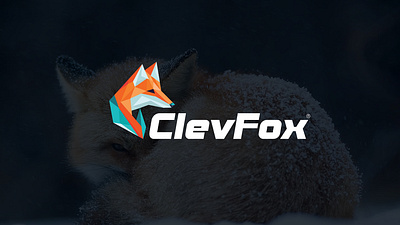 ClevFox - Geometric Fox Logo animal branding design dog emblem geometric head icon identity illustration logo mark mascot modern simple sports symbol vector wildlife wolf