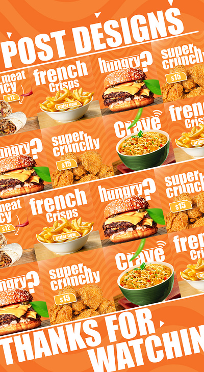 SOCIAL MEDIA POSTS | RESTAURANT POSTS branding creative design fast food food designs graphic design post design posts restaurant posts social media