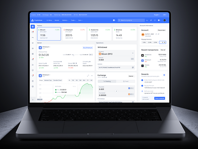 Crypto Wallet Dashboard Design app ui bitcoin crypto crypto app crypto wallet cryptocurrency design ethereum financial interface wallet web design