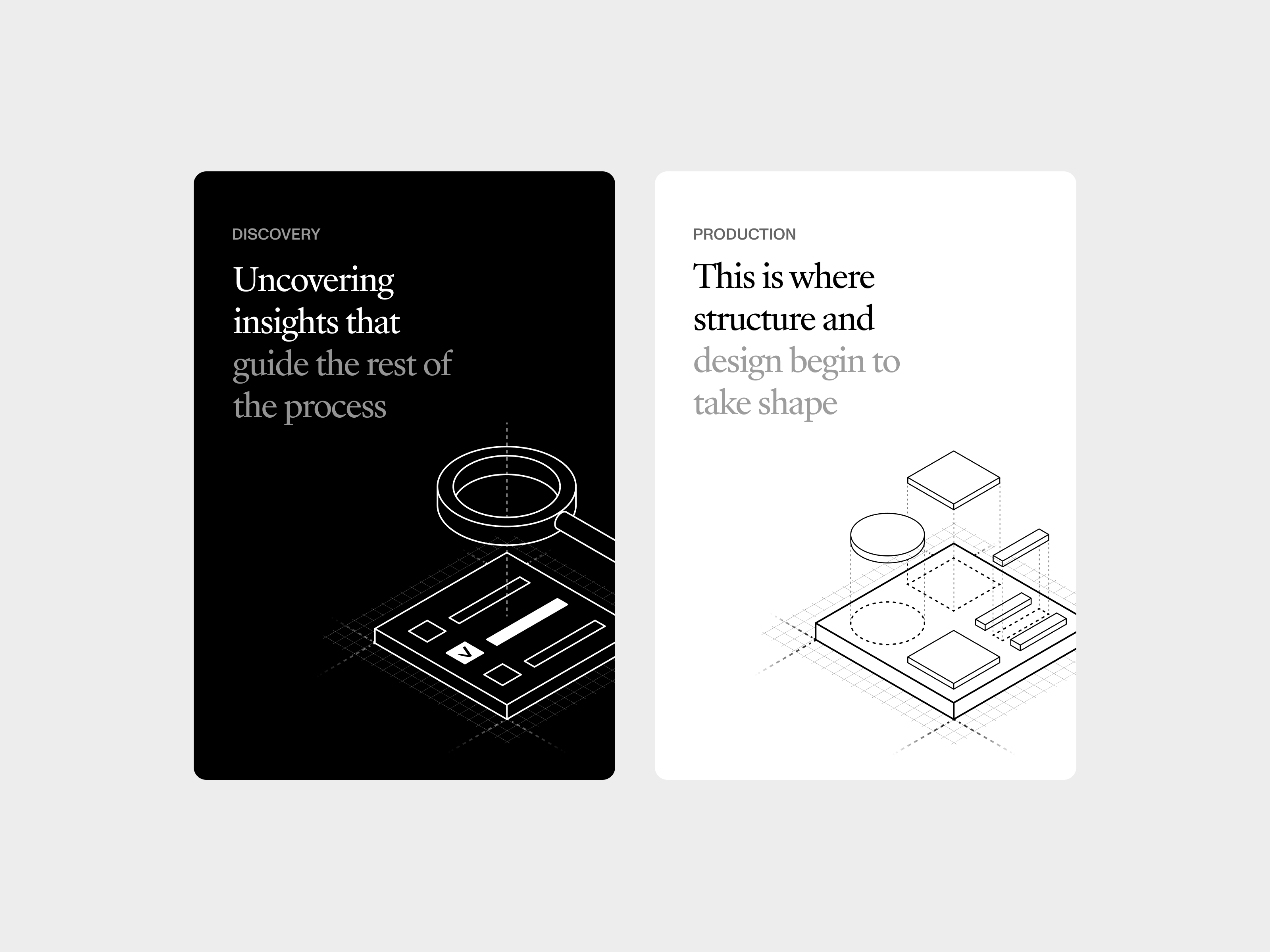 Example of Cards black and white technical illustration