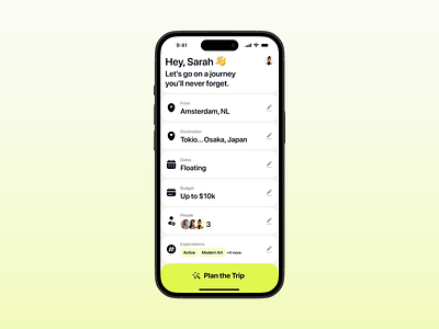 Trip planner iOS App Concept app appdesign concept ios mobile planner trip ui uxui