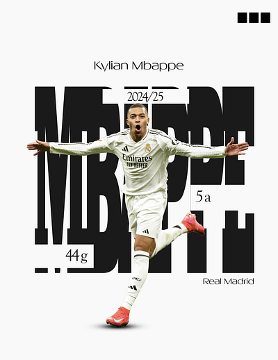 Mbappe Poster football football poster france french kylian mbappe la liga los blancos mbappe real real madrid soccer spain