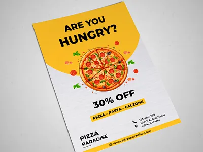 A4 Flyer - Pizza Paradise 3d branding design graphic design