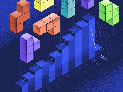 Drip Drop aid bonds data data graphic funding graphic design illustration infographic international aid jigsaw money rise stocks tetris trend