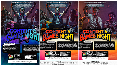 Games Night Poster Design — Bold, Social, Instant Energy branding club collagedesign creativedirection designthatsells eventflyer flyers gamesnight graphicdesign posterdesign socialeventdesign visualidentity