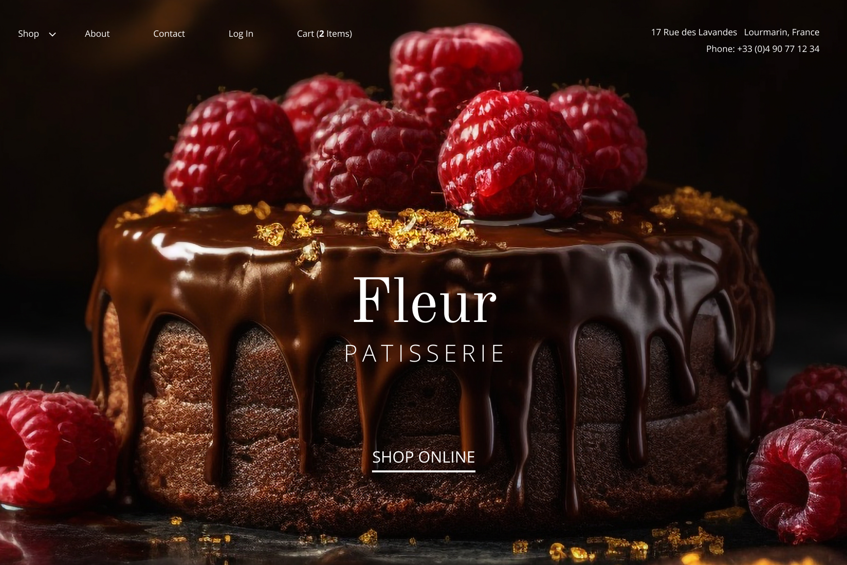 Fleur Patisserie online shop patisserie ui design ux design website design