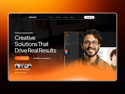 Creative Portfolio Website Design agency animation design developer portfolio landing page graphic design home page ui homepage landing page motion graphics portfolio portfolio website designer ui ui design uidesign userinterface ux ux design web design web site design website