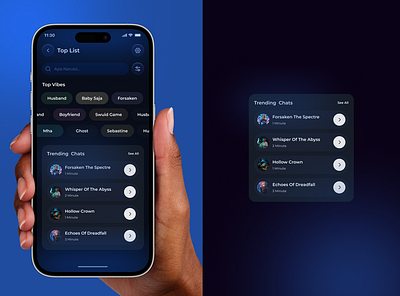 Character AI Mobile App Design ai ai app ai app design ai mobile app android app design ios mobile app design mobile app ui scan documents ui design uiux