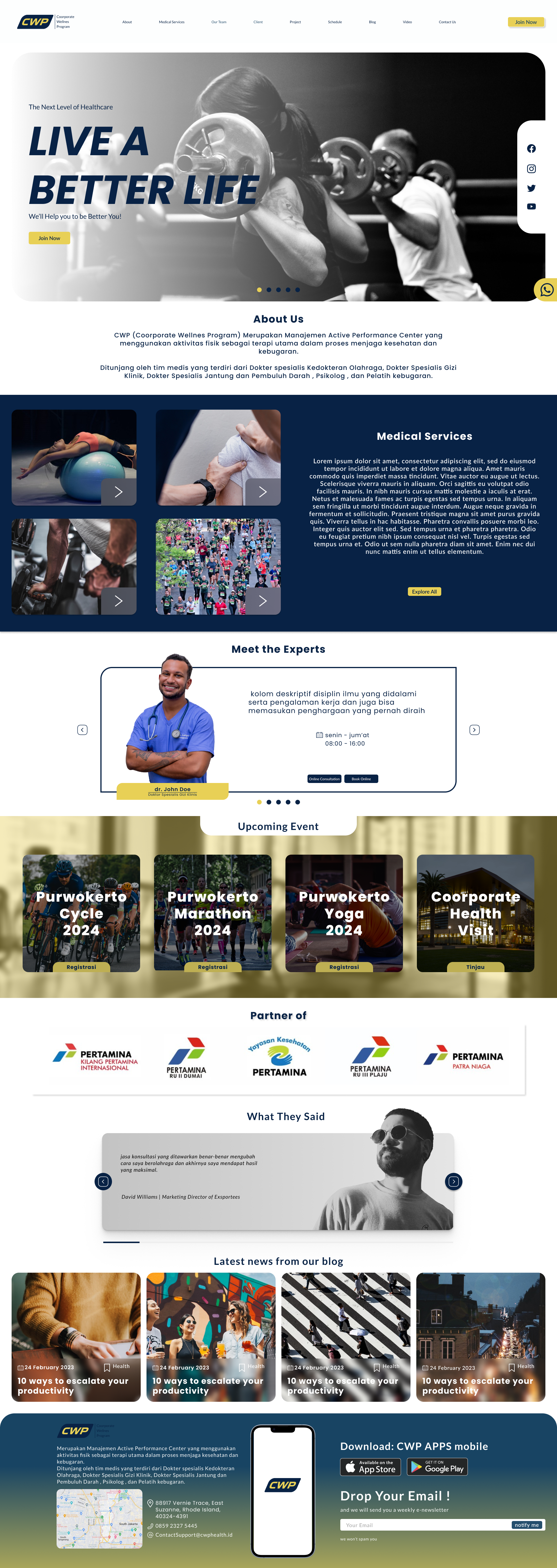 a landing page concept for CWP website branding graphic design landing page portofolio ui uiux ux