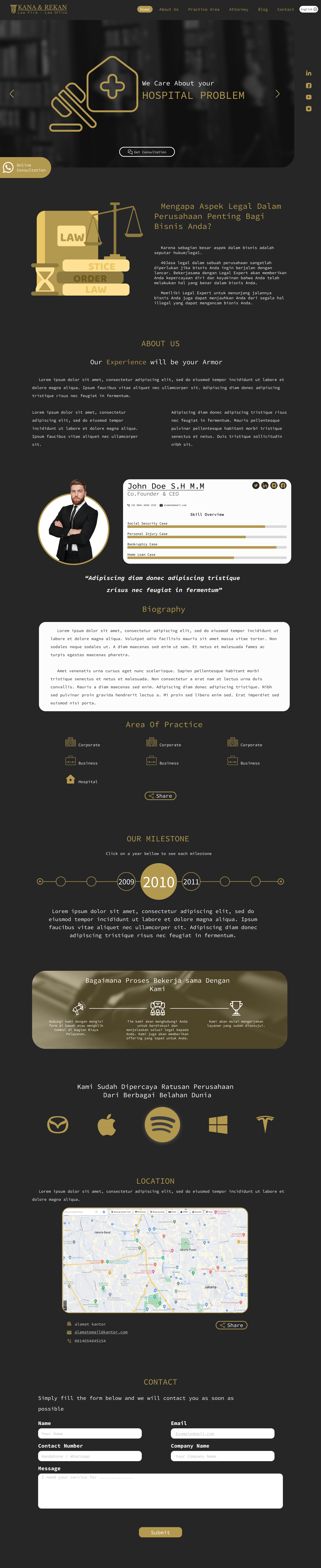 landing page concept for lawfirm website branding graphic design landing page portofolio ui uiux ux