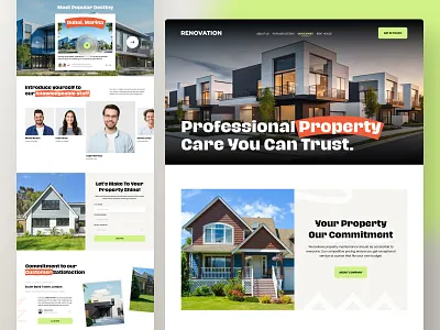 Property - Real Estate - Web Desgin - Landing page - Homepage agency branding design agency dribbble e commerce framer framer design jabel landing page minimal portfolio real estate real estate homepage real estate landingpage template ui design ui ux design web design website mockup website ui ux