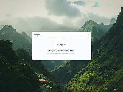 Minimal File Upload Popup UI cardui figma fileupload imageupload interface minimalinterface moder ui modern design popup ui ui uidesign uploadcomponts ux webapp