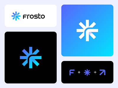 Frosto - logo design for AI Startup ai ai startup logo artificial intelligence brand development brand identity branding f f letter ai logo identity logos mark minimalist logo modern logo simple logo smart logo symbol tech logo top visual identity
