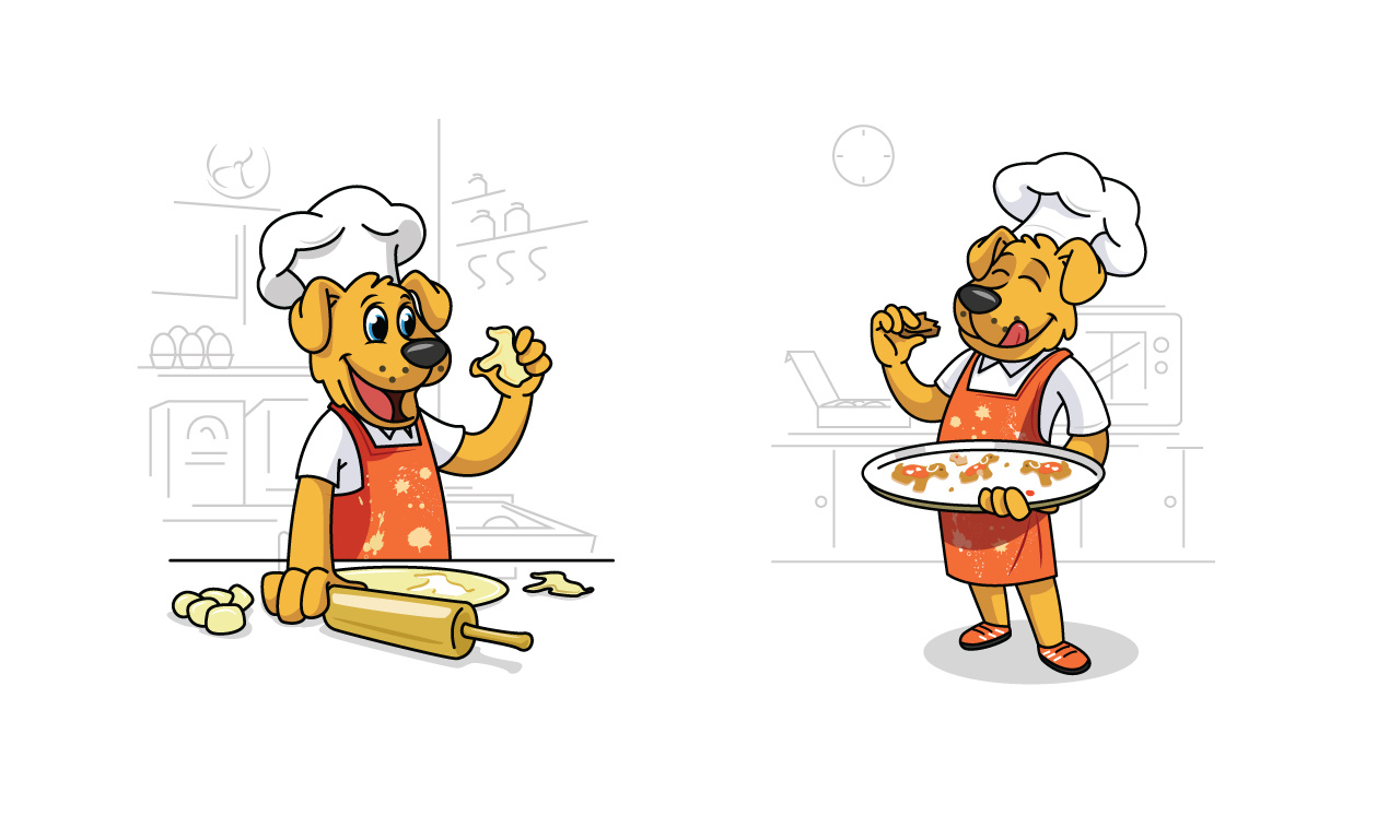 Dog mascot character character design concept art custom illustration dog mascot freelanceartist illustration