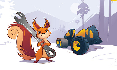 Squirrel Mascot 2d animation character concept art custom illustration design freelanceartist illustration illustrator squirrel mascot