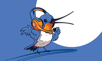 Hummingbird Mascot 2d animation character childrensbookillustration concept art custom illustration design freelanceartist hummingbird mascot illustration illustrator