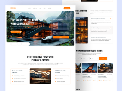 Real Estate Landing Page UI Design clean ui corporate website figma home page interface landing page luxury home modern ui popular property landing page property listing real estate real estate landing page design real estate website responsive design trend real estate website ui desing user inspiration web design