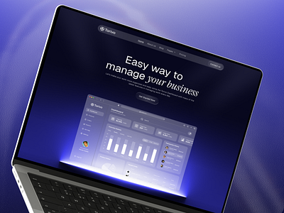 Sales management saas Website design landing page mockup sales management saas website torivo ui ux uxui web design webpage website