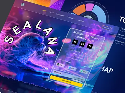 Meme Landing Page blockchain crypto cryptocurrency design landing page landing page design meme meme about meme ui meme website memecoin memecoin landing page memes token token listing tokonomics ui web design website