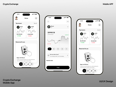 Crypto Exchange Mobile App app design blockchain ux crypto app crypto exchange cryptoui fintechdesign mobile app mobiletrading
