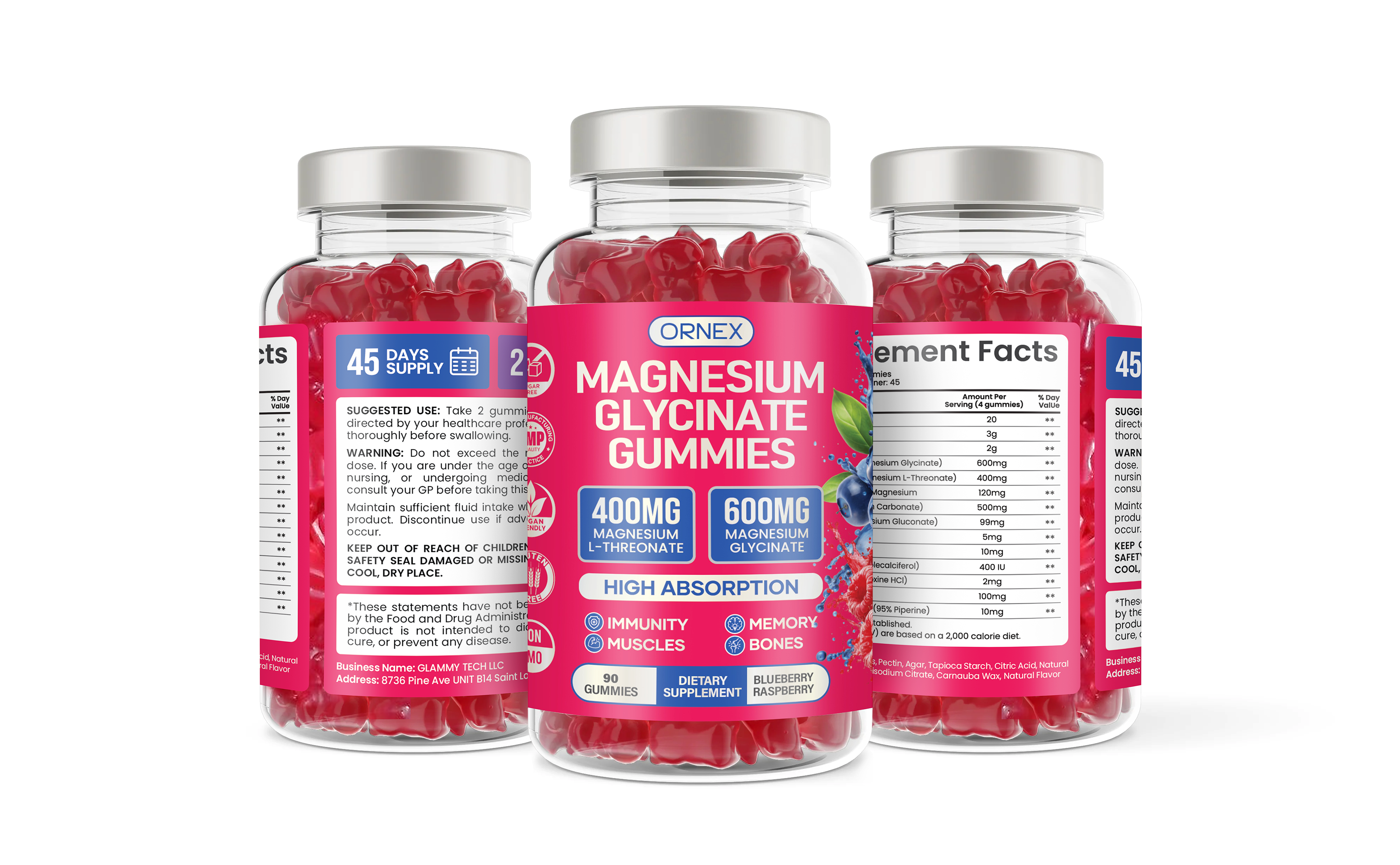 Example of Supplement Packaging Design & 3D Mockup