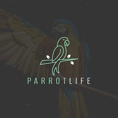PARROTLIFE – Elegant Line Art Logo with Perched Parrot animallogo birdlogo brand identity branding design elegantlogo graphic design illustration line lineartlogo logo logo design logodesign logos logotype minimallogo modernlogo parrotlogo timeless