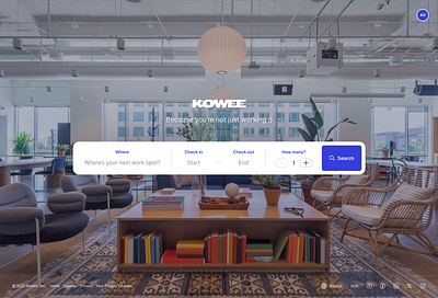 Kowee project book checkin checkout experience form home interface kowee login mvp select startup ui ux where