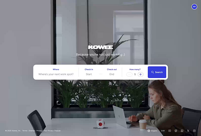 Kowee project book checkin checkout experience form home interface kowee login mvp select startup ui ux where