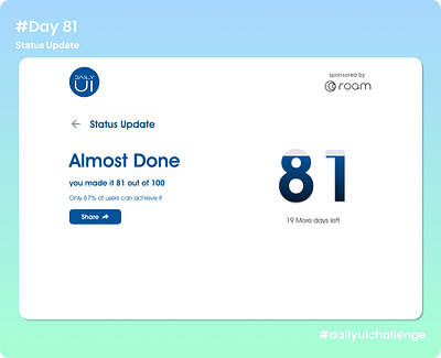 DailyUI 081 - Status Update dailyui081 dailyuichallenge design ui uiux ux