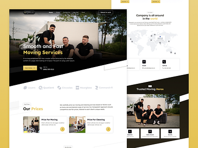 Optimal Landing Page Design commercial company relocation design efficient fast furniture move landing page landing page design moving experience moving services landing page professional moving services relocation solution residential smooth ui ui design ux ux design uxui design website design