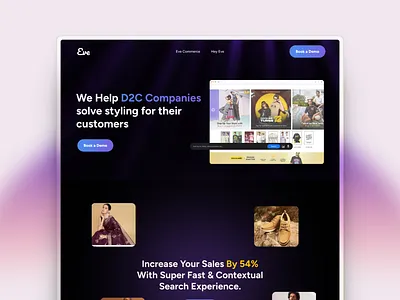Contextual Search UI for D2C Fashion Brands aisearch d2c darkui ecommerce ecommercedesign fashiontech searchexperience webdesign
