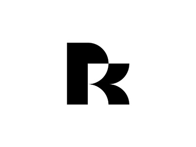 RK monogram brand branding creative design icon identity letter rk lettermark logo logo design logo designer minimal minimalist modern monogram negative space overlapping rk rk logo symbol