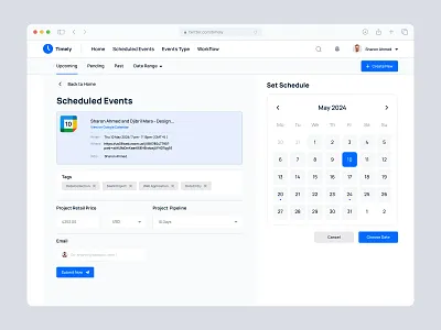 The Client Scheduled an Appointment app application calender checkout home page landing page meeting web app minimalist modern ui saas application saas product saas web app schedule ui uiux ux website