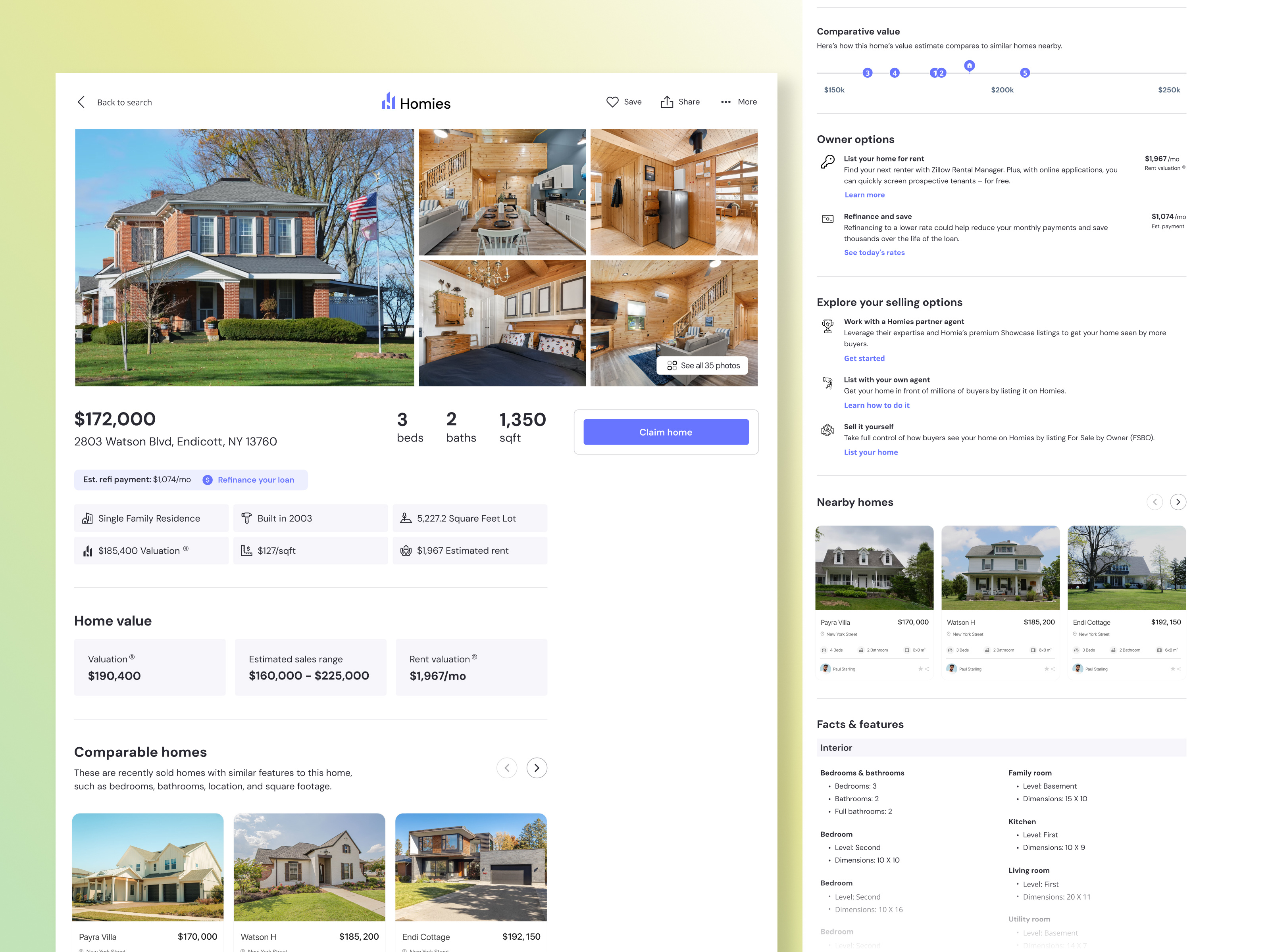 Example of Property Details UI Design for Real Estate
