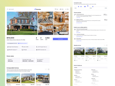 Property Details UI Design for Real Estate best property detail page best real estate website dashboard halal design home onboarding page house buy page house detail page design house sell modern property detail page property detail ui property page ui property report page property sell page purchase property realestate sign up page uiux web application web design