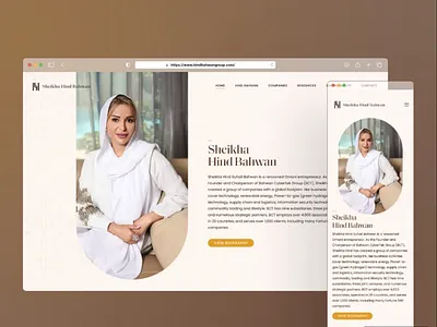 Sheikha Hind Bahwan Website businesswoman cleanui corporatewebsite elegantui figmadesign founderswebsite luxurydesign middleeastdesign minimaldesign personalbranding responsivedesign uiux uxdesign websitedesign webui