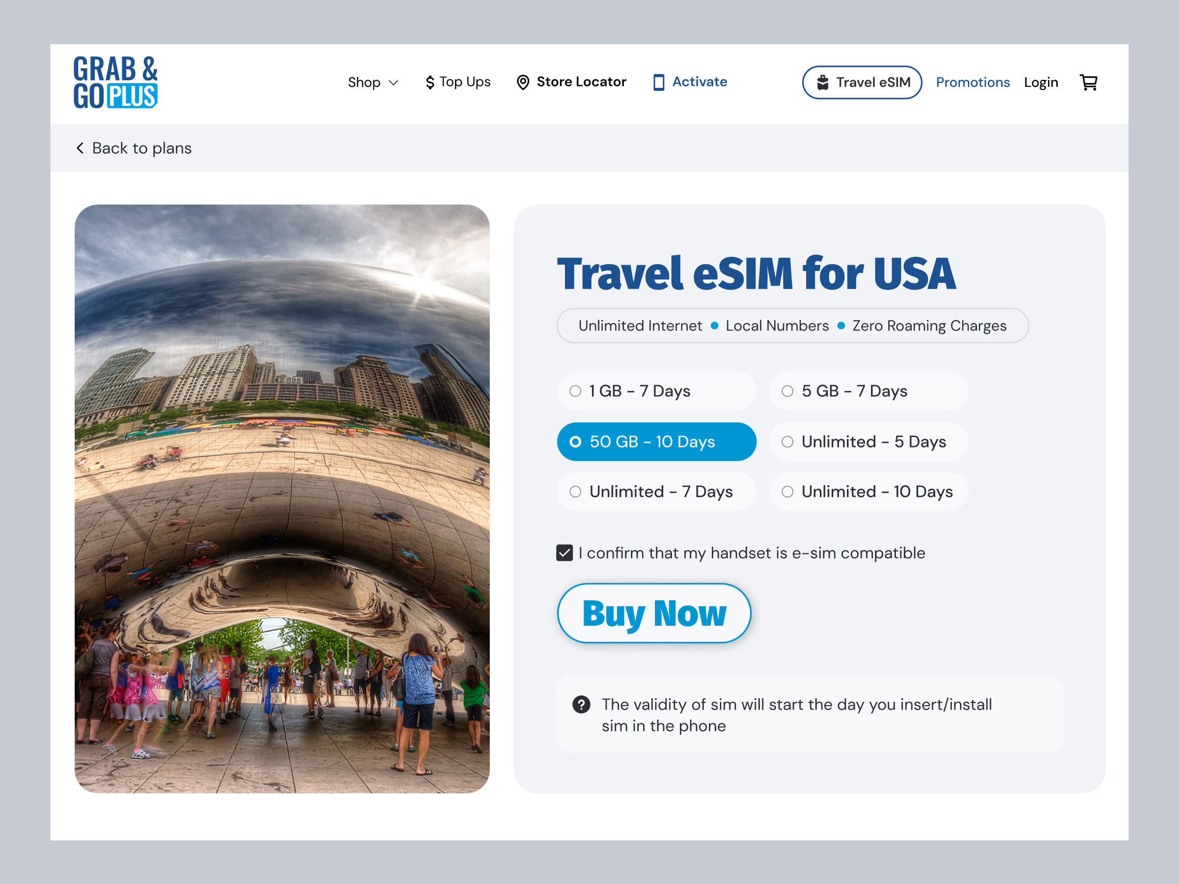 Travel eSIM - Product Detail Concept card card design card ui e commerce figma graphic design landingpage mockup online plan plan design product detail page product plan page sim buying concept travel esim plan ui ui design
