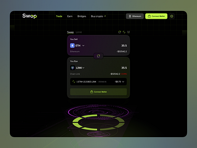 Crypto Swap Dashboard Page UI/UX blockchain crypto crypto app crypto swap cryptycurrency dark mode dashboard defi exchange exchange page financial dashboard fintech minimal design real tie data swap page token swap tranding platform ui ux wallet ui web3