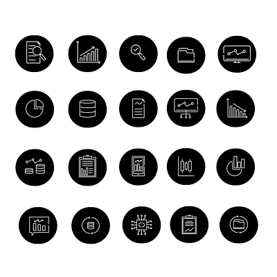 Minimal Icon For Data Visualization app design graphic design icon illustration ux