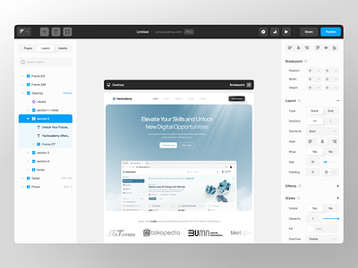 Fluxio - No Code Web Builder design figma framer graphic design ui design uiux uiuxdesign ux web builder webflow website