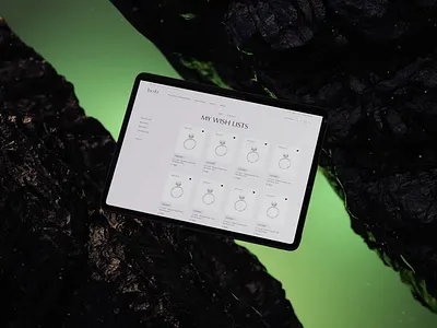 Elegance in Every Interaction 3d animation app branding clean ecommerce elegant font form jewelry luxury mockup motion graphics premium ring sell shop store ux web