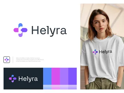 Helyra - Logo & brand identity brand brand identity branding clinical creative logo design df health care logo health logo hospital identity lettermark logo logo design mark medical medical logo pharmacy redesign symbol technology logo