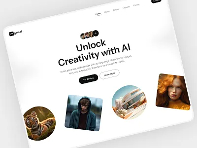 imgen.ai - Website Hero Section ai hero interface popular product service startup ui ux web