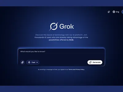 Grok Website Redesign ai desktop graphic design grok redesign ui web design website