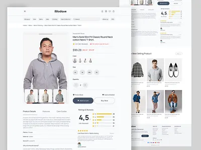 E-commerce Product Details Page Design landing page ui web design