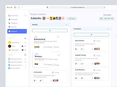 Project Management Dashboard analyticsdashboard cleanui dailyui darkmode dashboardui designchallenge designsystem dribbbledesign figmadesign minimalui modernui productivityapp projectmanagement tasktracker teammanagement uidesign uiux uxdesign uxinspiration webappdesign