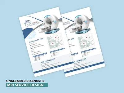 Healthcare And Medical Imaging Service Flyer Design adobe illustrator design diagnostic service desing eye catching desgin flyer design medical service design mri service design pad design printing design