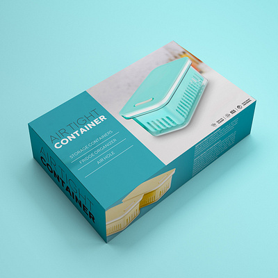 Air Tight Container clean packaging branding eco friendly packaging design food storage packaging fridge organizer packaging household product packaging minimal packaging design modern packaging design product box design retail packaging project